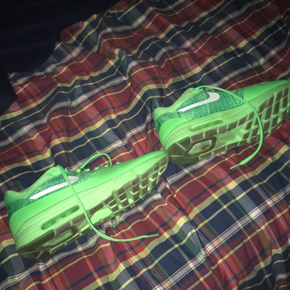 Lime green Nike air max 1